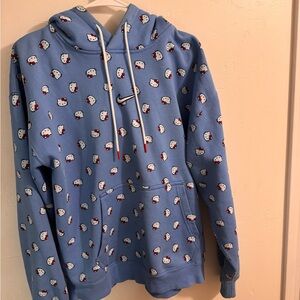 Nike Light Blue Hello Kitty Print Hoodie